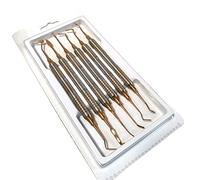 Lxwyq Kit De Reparación Estética De Resina De 6 Piezas, Instrumento Dental Espátula De Relleno De Resina Compuesta Relleno De Cabeza Chapada En Titanio Juego De Restauración De Mango Grueso