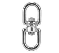 Lxwythozoan Anillo giratorio de acero inoxidable 304 con ojo a ojo, conector giratorio de doble extremo resistente a la corrosión y con gran apertura para ojos, ideal para columpios, sillas co (M5)