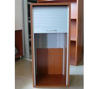 LXXW Kit de puertas gabinete enrollables con riel, tambor tensión blanco, Panel repuesto retráctil for autocaravana/cocina/armario(60x110cm)