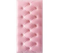 LXYAYY Acolchado de pared, cabecero resistente a los golpes con amortiguación suave, paneles de pared 3D para mesita de noche o zona de estudio (rosa, 70 x 35 cm)