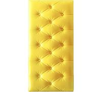 LXYAYY Acolchado de pared, cabecero resistente a los golpes con amortiguación suave, paneles de pared 3D para mesita de noche o zona de estudio (amarillo, 70 x 35 cm)
