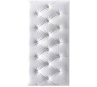 LXYAYY Acolchado de pared, cabecero resistente a los golpes con amortiguación suave, paneles de pared 3D para mesita de noche o zona de estudio (blanco, 70 x 35 cm)