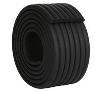 LXYAYY Acolchado de pared para despegar y pegar, acolchado 3D antipared con superficie duradera, acolchado de pared para niños para sala de juegos o aula (negro, 20 x 200 cm)