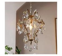 LXYAYY Lámpara de araña de Cristal Europea, lámpara de Cobre, lámpara de Dormitorio, lámpara de Pasillo de Entrada pequeña, lámpara de balcón Retro si es Americana,