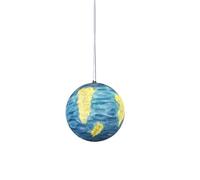 LXYAYY Luces Colgantes esféricas de Color con Personalidad, iluminación con patrón de Tierra, Creativas, para Dormitorio, lámpara Colgante pequeña, Comedor, Sala de Estar, lámparas(20cm)