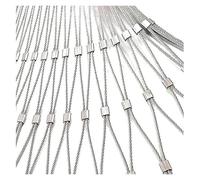 LXYAYY Red de cuerda de acero inoxidable 304 para prevención de caídas, cable flexible de alta altitud, cuerda de alambre de malla tipo X, red de seguridad para balcón, 1,2 x 5 m