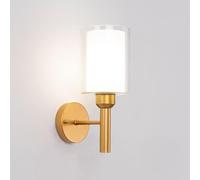 LXYST 1 Vintage Fixture Indoor Clear Glass Shade Black Industrial Light Living Room Bathroom ing Bedside Lamps (Gold)