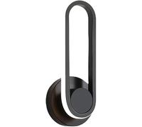 LXYST 12W LED Minimalist Ring Wrought Iron Sconces Lights Black Finish with Acrylic Shade, 330° Swivel Adjustable Wall Lamps, Chandelier(Warm Light)