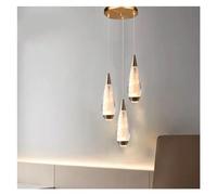LXYST 3-Lights Kitchen Island Pendant Lighting MI-NI LED Fixtures Gold Crystal Hanging Light Fixture Compatible with Bedside, Ceiling Chandelier
