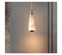 LXYST 3-Lights Kitchen Island Pendant Lighting MI-NI LED Fixtures Gold Crystal Hanging Light Fixture Compatible with Bedside, Ceiling Chandelier
