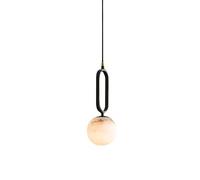LXYST 3Packs Island Lights 13.3IN Transparent Marble Lampshade Chandelier Black Copper Holder Pendant Light Height of Messenger Wire Can Be Adjusted Hanging Lamp Single G9 Household Lighting