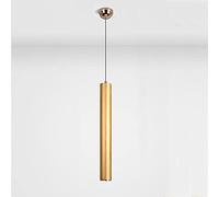 LXYST 5W Suspension Lighting Downlight Cylindrical Long Tube Hanging Lamp Fixtures Gold Lights Spotlight Kitchen Island Counter Shop Bar Pendant Lights,White Light-68CM