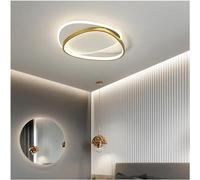 LXYST Acrylic Chandelier Lights for Bedroom Living Room Kitchen Led Ceiling Fixtures Home Decor Lamp, White Light Gold White-L46CM