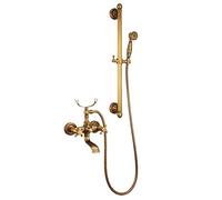 LXYST Adjustable Copper Sprinkler Set with Hand Top Spray and Height Adjust Position According To Your Needs Thermostatic Bathtub Shower Faucet