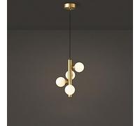 LXYST Adjustable Height Chandelier with Clear Glass Globe, Vintage Mid-Century Style for Dining and Living Room (Size: Black, 9-Light)