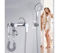 LXYST All Copper Set Shower and Cold Bathroom Tub Hanging Wall Type Bath Mixed Water Valve Faucet
