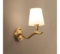 LXYST American Copper Glass Vanity Wall Mount Light,Ceiling Light Fixture,Gold-25cm