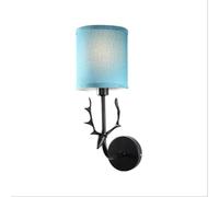 LXYST American Country Style Fabric lampshade Deer Dining Room Study Cafe Loft Wall Lamps, Chandelier