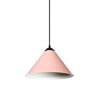LXYST American Pendant Light Base - Metal Restaurant Lights, Living Room Chandelier, Adjustable Height, Ceiling Fixture with Colored Shade for Kitchen and Table(Pink,13.7in)