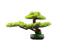 LXYST Artificial Chinese Feng Shui Decoration Fake Green Plants Living Room Entrance Hotel Ornaments Desktop Simulation Bonsai Pine Tree