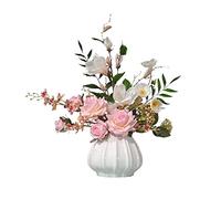LXYST Artificial Flowers Rose Simulation Magnolia Fake Flower Arrangement Indoor Home Ornaments Table Decoration Bouquets