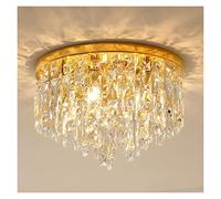 LXYST ASerZenith Chandeliers, LED Crystal Lights Compatible with Bedroom Corridor Kitchen - Ceiling Industrial Living Room Light,Crystal Hanging Lamp (Gold D40cm)