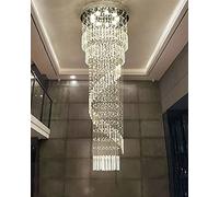 LXYST ASerZenith Contemporary Flush Mount Light Spiral Ladder Luxury Hanging Fixtures Crystal Chandelier (Dia100cm H350cm Warm White)