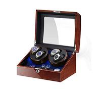 LXYST Automatic 4+6 Box with Quiet Motor Large Capacity Piano Paint Exterior Fit Women Men Watches (Dark Red+Black) Watch Winder
