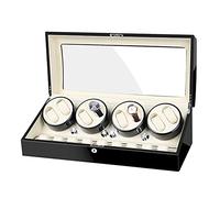 LXYST Automatic 8+9 Box with Quiet Motor Large Capacity Piano Finish Fit Lady Man Watches (Black Brown) Watch Winder