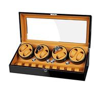 LXYST Automatic 8+9 Box with Quiet Motor Large Capacity Piano Finish Fit Lady Man Watches (Black Brown) Watch Winder