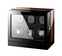 LXYST Automatic Box 6 LCD Touch Screen Built-in Illumination Display Piano Finish Quiet Motor Watch Winder