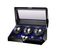 LXYST Automatic Box for 10 Storage Wood Shell Piano Paint Finish Built-in Illumination Quiet Motor,D Watch Winder