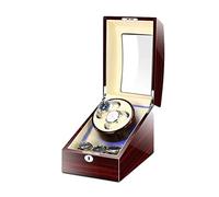 LXYST Automatic Box for 3 Storages with LED Light Piano Paint Exterior Quiet Motors Fit Women Men Watches (Red+Black) Watch Winder