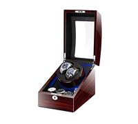 LXYST Automatic Box for 3 Storages with LED Light Piano Paint Exterior Quiet Motors Fit Women Men Watches (Red+White) Watch Winder
