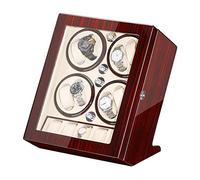 LXYST Automatic Box for Winding Watches 5 Storage Piano Paint Exterior Quiet Motor Fit Lady Man Watches,Brown,A Watch Winder