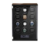 LXYST Automatic Box with Touch Panel and Display Screen Remote Control Adjustable Pillows Quiet Motor,Black,4+0 Watch Winder