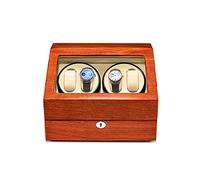 LXYST Automatic Case with Quiet Motors Rotation Modes Battery Powered Or AC Adapter Winding Jewelry Box (B 4+6) Watch Winder