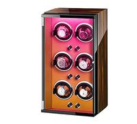 LXYST Automatic Display Storage Case Jewelry Box with Quiet Motor and Colorful Lights 5 Rotation Modes Single Or Double (C) Watch Winder