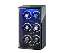 LXYST Automatic Display Storage Case Jewelry Box with Quiet Motor and Colorful Lights 5 Rotation Modes Single Or Double (C) Watch Winder