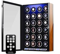 LXYST Automatic for 24 Watches Quiet Motor with Remote Control Built-in Illumination Adjustable Pillows Beautiful Scenery Watch Winder