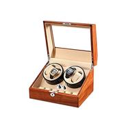 LXYST Automatic in Wood Shell and Beige Leather/Carbon 5 Rotation Mode Setting Flexible Pillow (D) Watch Winder