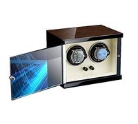 LXYST Automatic Watches Quiet Motors Anti-Magnetic with 5 Rotation Mode Setting Wooden Shell Carbon Fiber Leather Storage Box for Winding (Upgrade) Watch Winder