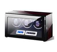 LXYST Automatic Winders for 9 Watches Storage LED Illumination and LCD Wooden Box with Quiet Motor Display Case Watch Winder
