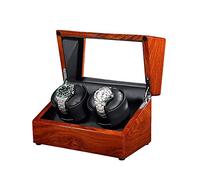 LXYST Automatic with Quiet Motors Rotation Mode Settings by AC Adapter Or Winding Jewelry Box Solid Wood Shell (Black 4+0) Watch Winder