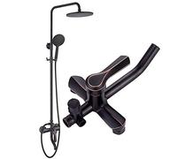 LXYST Bathroom Faucet Rainfall Head + Handheld Spray Pressure Balancing Shower Set