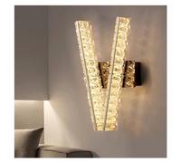 LXYST Bedroom Crystal Lights Gold Metal Sofaside Wall Scones Luxury Vanity Lamp Fixtures,Lighting (3 Color C)