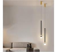 LXYST Bedside Bar Table Lamp Pendant Lights for Bedroom Kitchen Small Chandelier with Minimalist Longline Interior