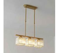 LXYST Black and Gold Crystal Chandelier for Living Room & Dining Area - Cluster Décor