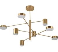 LXYST Black Gold Long Led Ceiling Suspended Chandelier Light for Hall Kitchen Living Room Loft Bedroom Home Decor Lamp, 11 Cold White