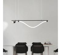 LXYST Black Minimalist Acrylic Chandelier Wall Sconces Long Suspension Fixtures for Home Decor Stylish Interior Illumination Contemporary